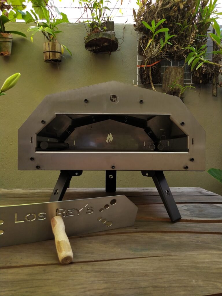 Forno de pizza a gás Los Rey's Compacto com frente em inox