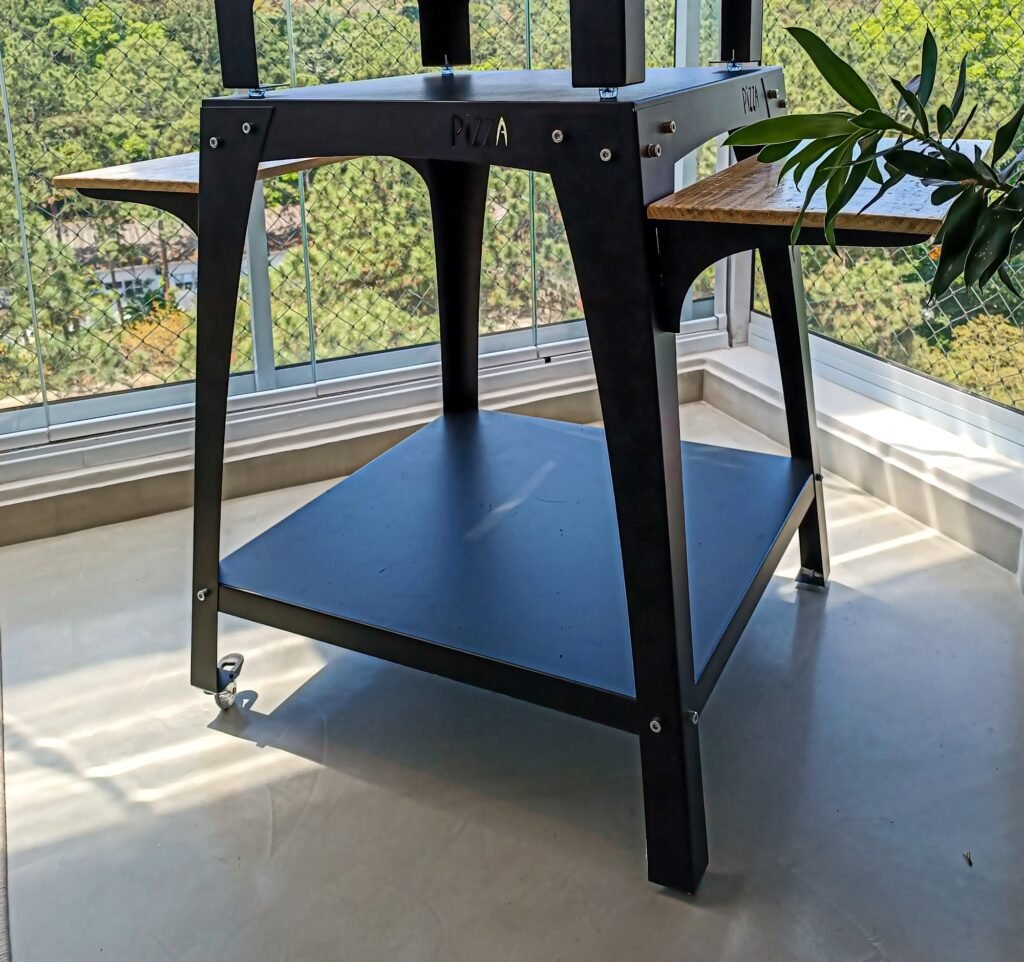 Mesa de apoio com rodas para forno de pizza Los Rey's
